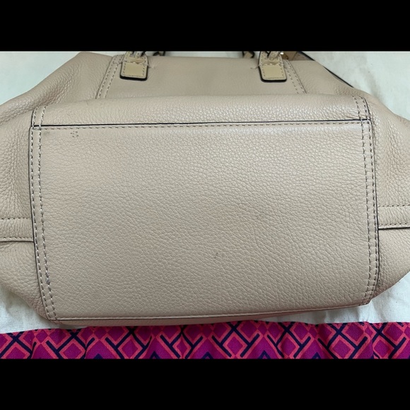 Tory Burch Half Moon Satchel Small in Beigh - Picture 7 of 11